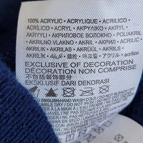 Nike Youth Boys Big Kids O/S Blue Ombre Embroidered Striped Knit Cozy Beanie Hat - Picture 8 of 10